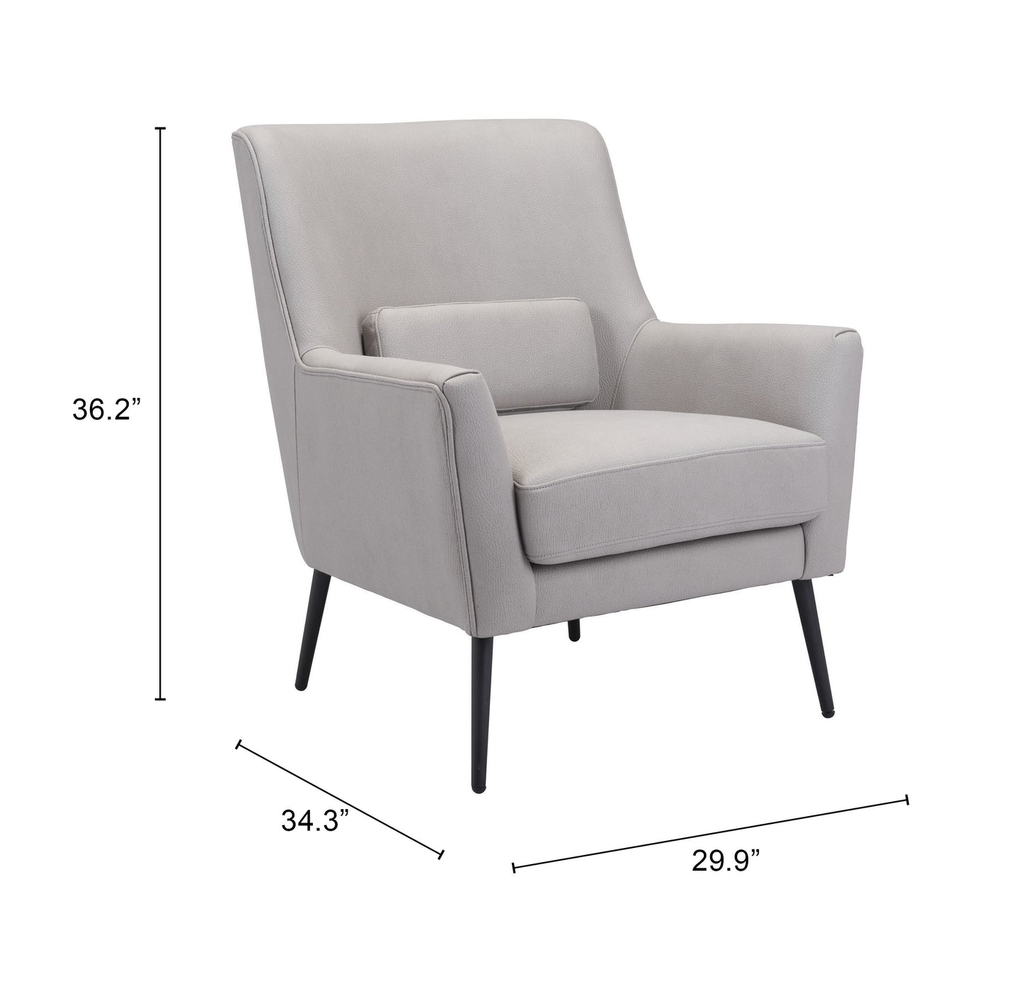 Fauteuil d'appoint Ontario gris