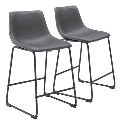 Tabouret de comptoir intelligent (lot de 2) Anthracite