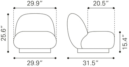 Accent Chair Cream - Modern & Ergonomic Seating for Home & Office
