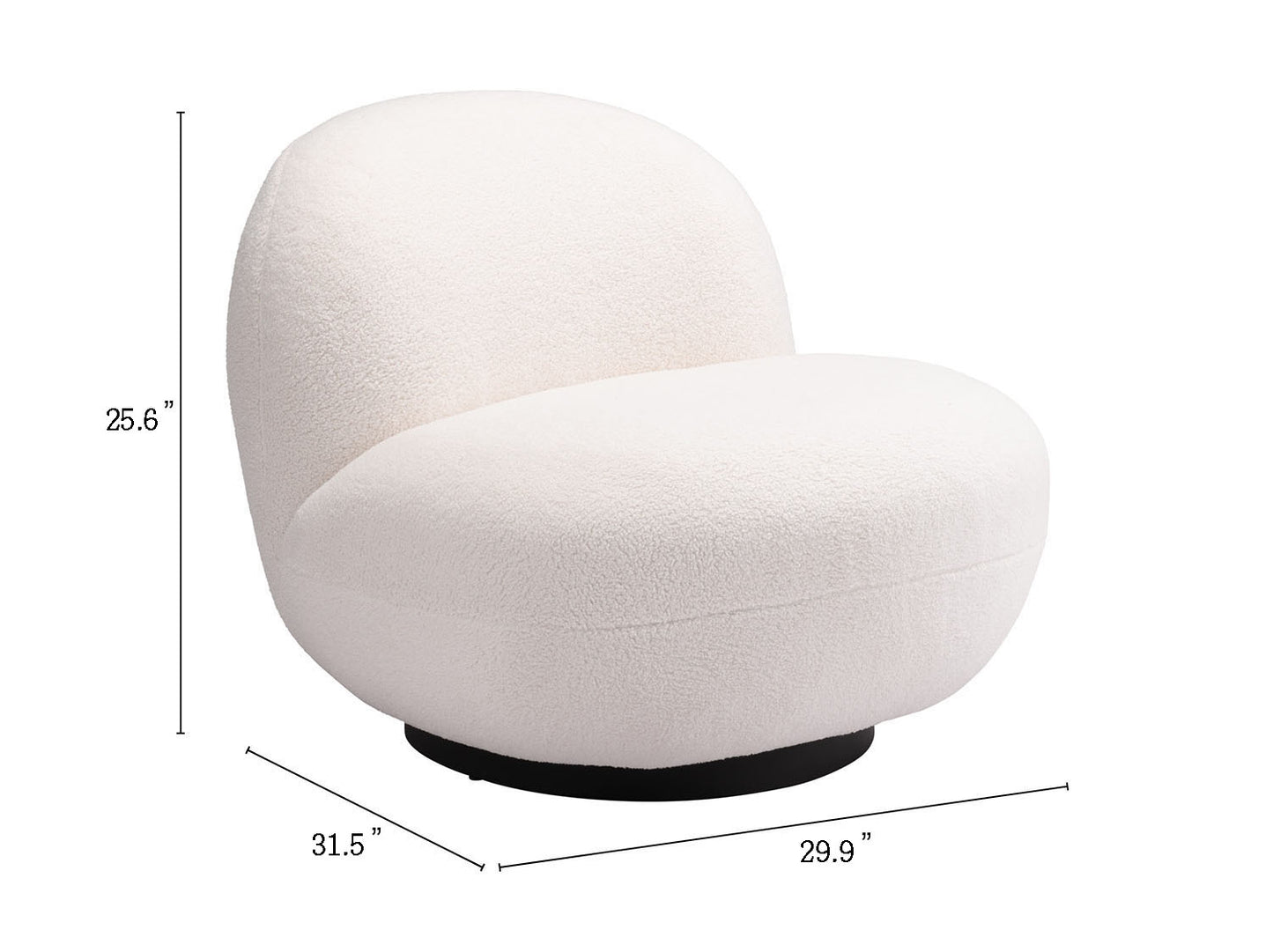 Accent Chair Cream - Modern & Ergonomic Seating for Home & Office