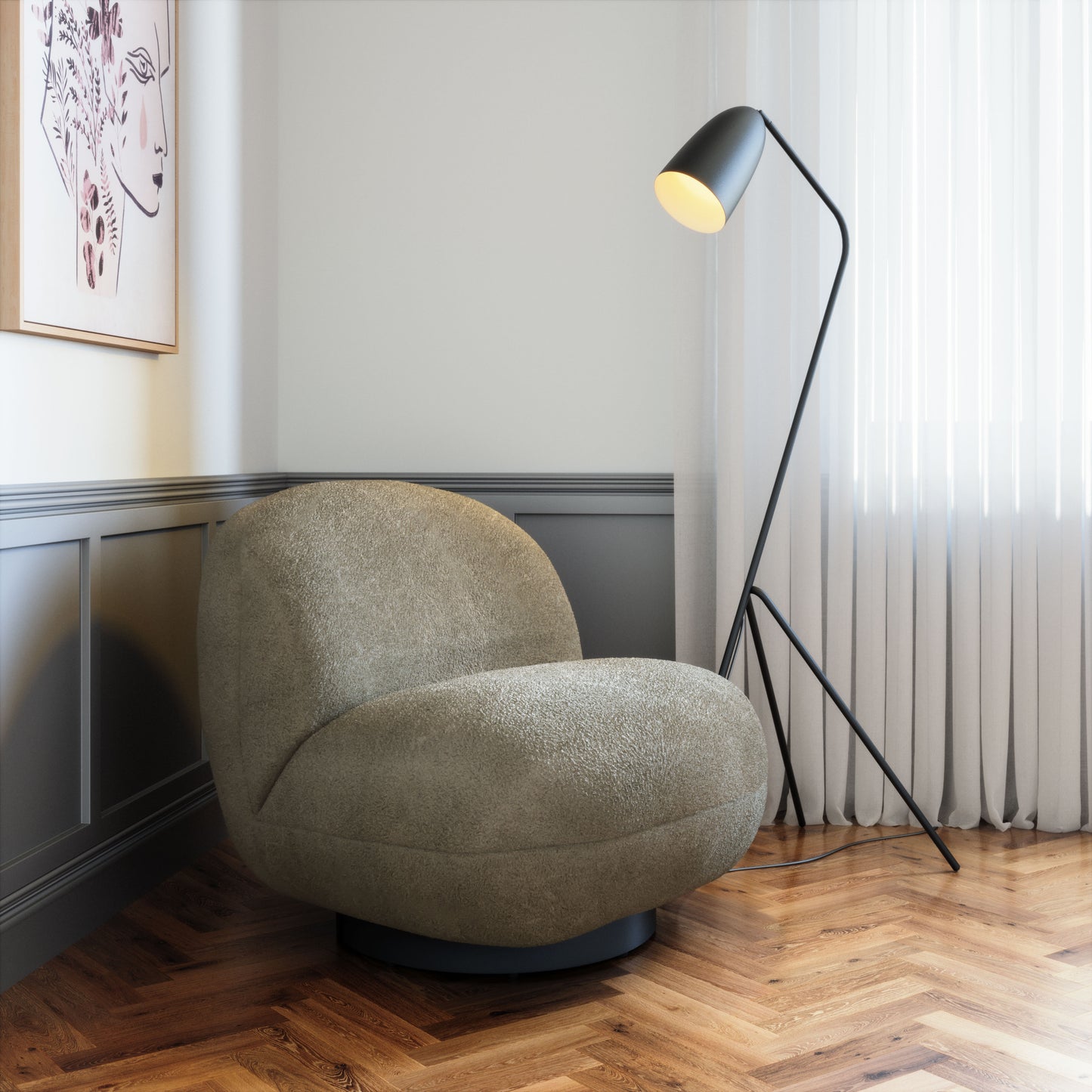 Accent Chair Olive Green - Modern & Ergonomic Seating for Home & Office