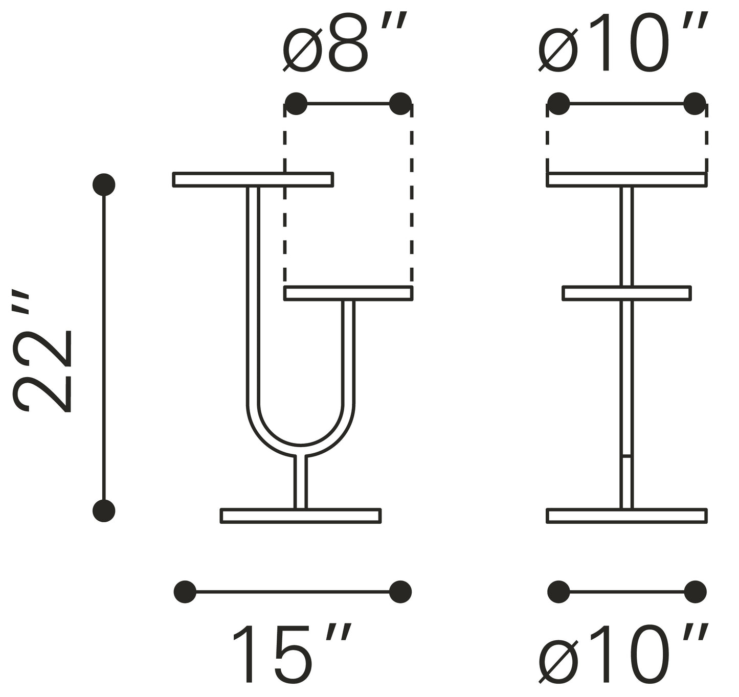 Table d'appoint Marc blanche et dorée