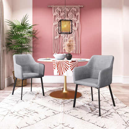 Chaise de salle à manger Adage (lot de 2) grise