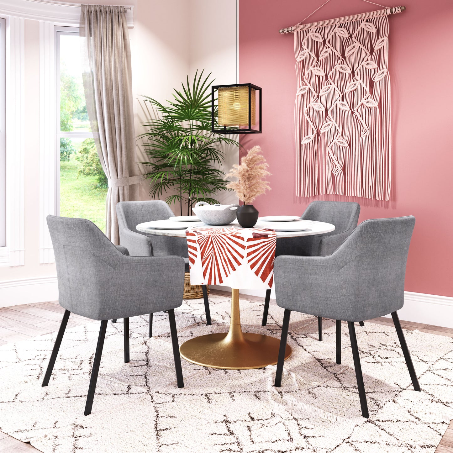 Chaise de salle à manger Adage (lot de 2) grise