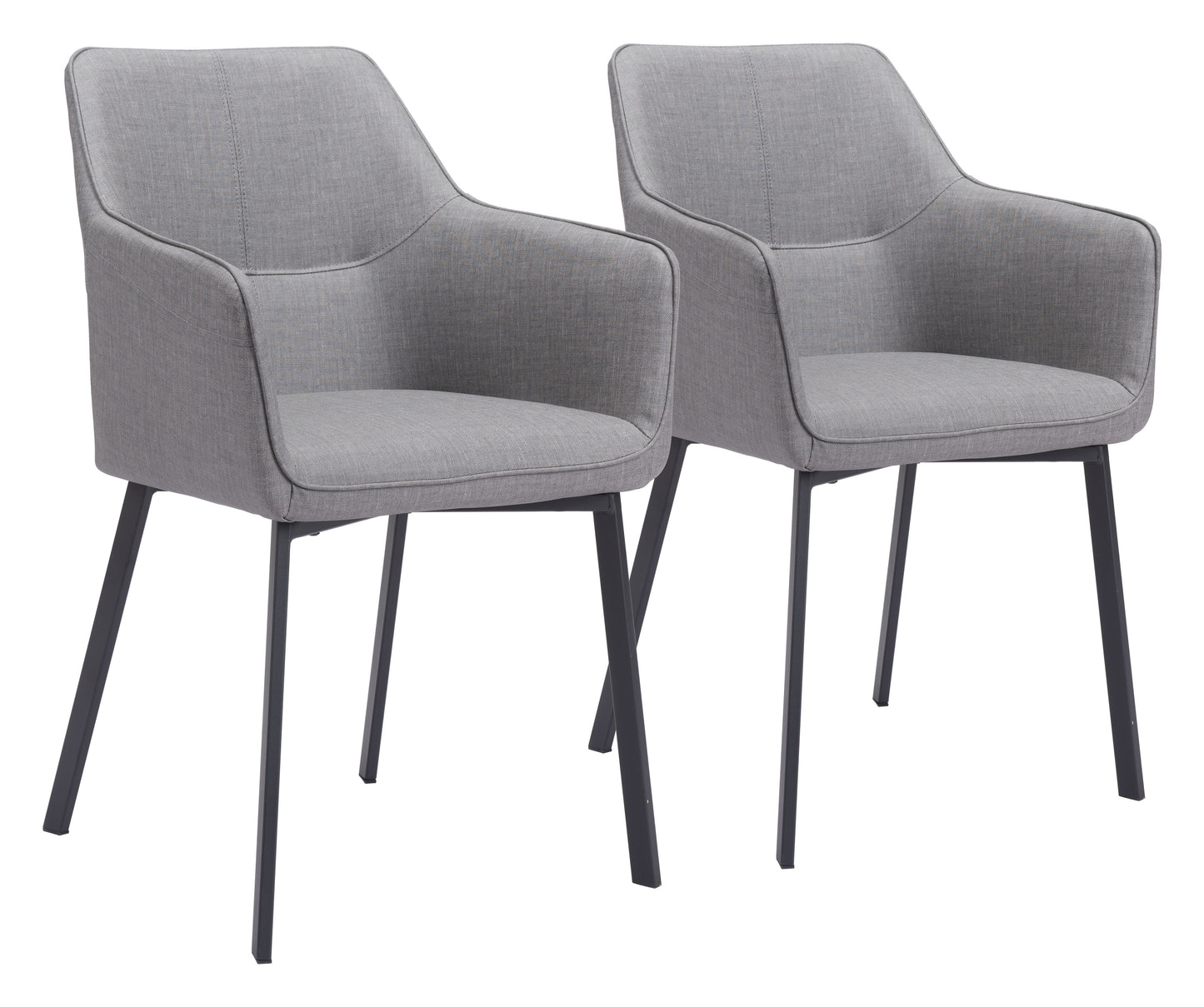 Chaise de salle à manger Adage (lot de 2) grise