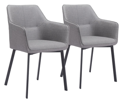 Chaise de salle à manger Adage (lot de 2) grise