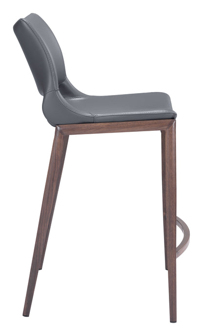 Counter Stool (Set of 2) Dark Gray & Walnut - Premium Quality & Stylish Design for Your Home
