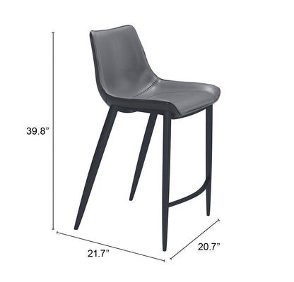 Counter Stool (Set of 2) Dark Gray & Black - Premium Quality & Stylish Design for Your Home