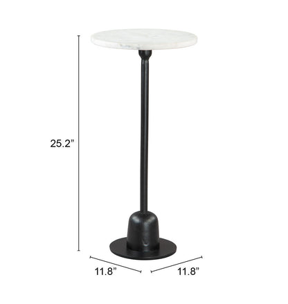 Table d'appoint Woozy blanche et noire