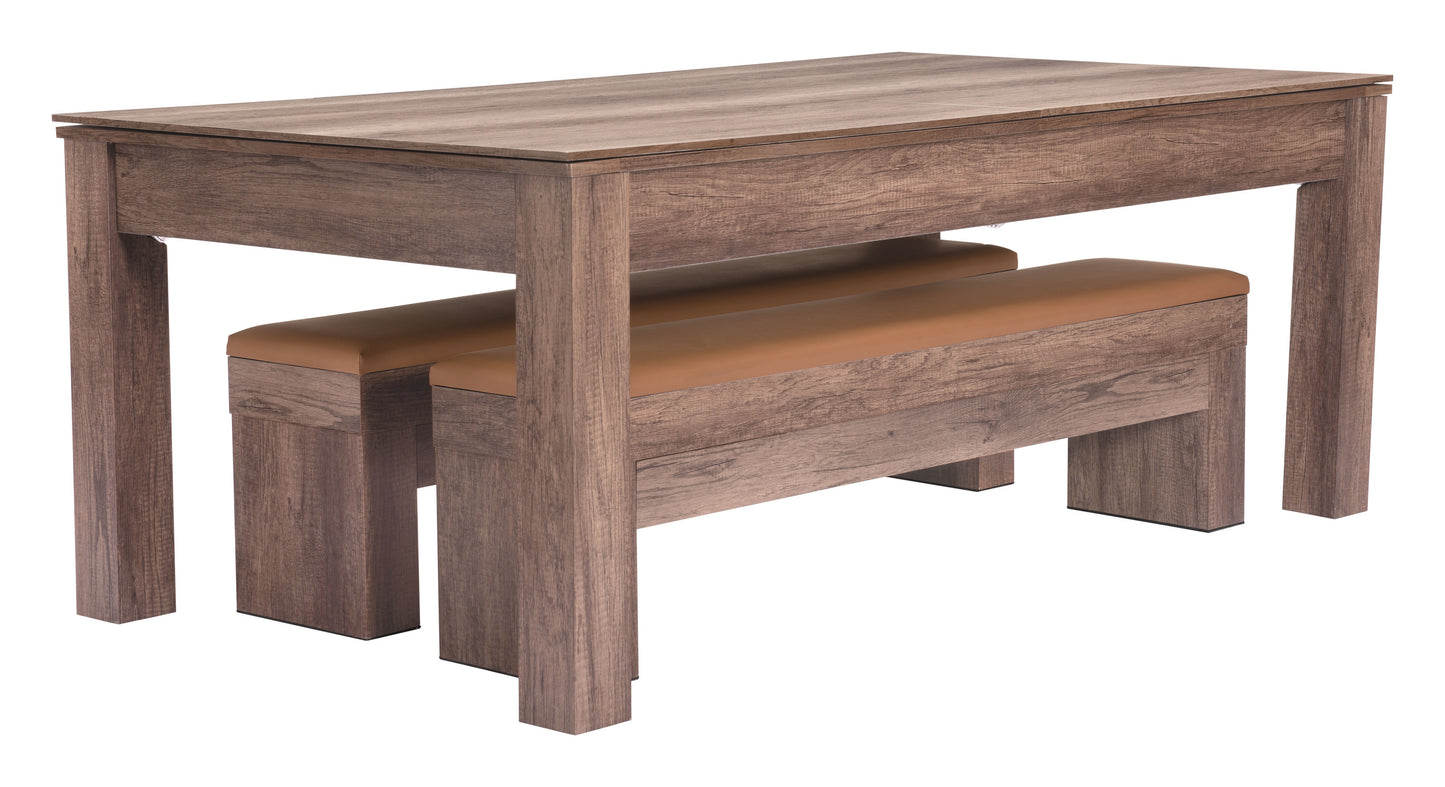 Banc de rangement Bonker (lot de 2) marron