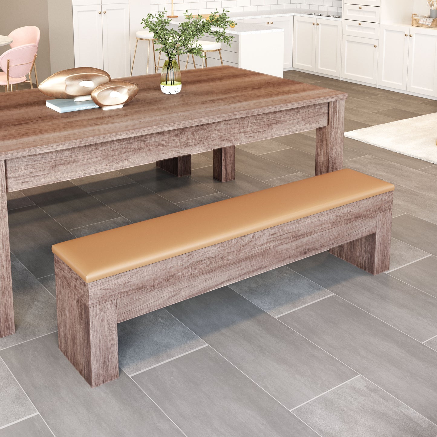 Banc de rangement Bonker (lot de 2) marron