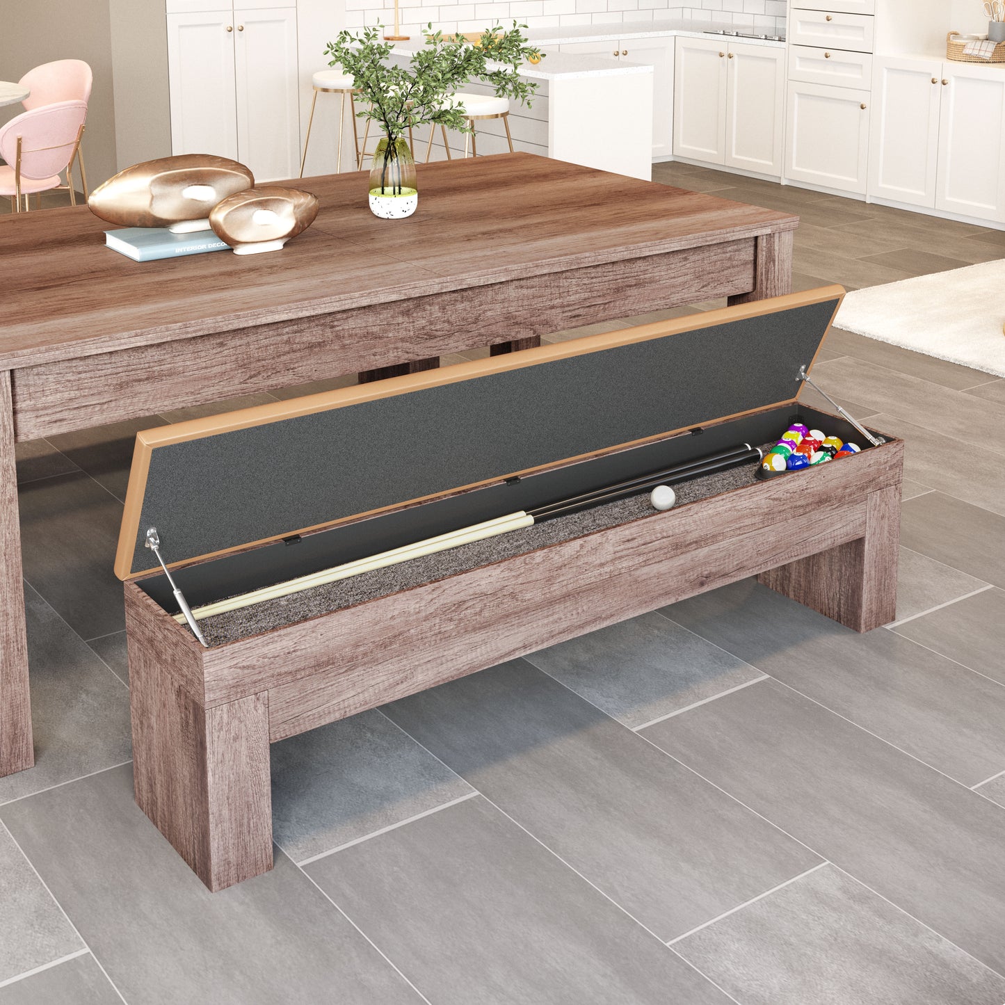 Banc de rangement Bonker (lot de 2) marron