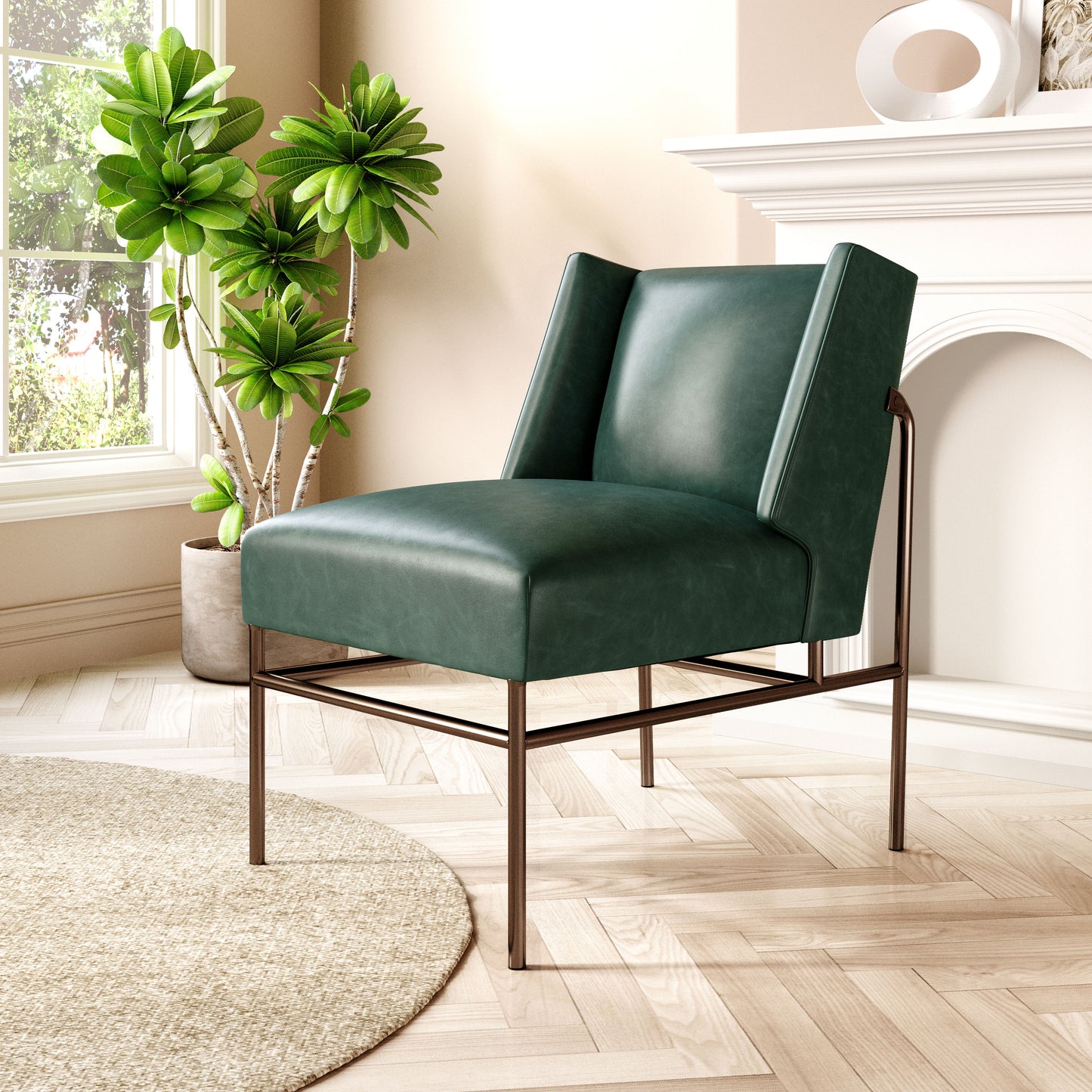 Accent Chair Green - Modern & Ergonomic Seating for Home & Office