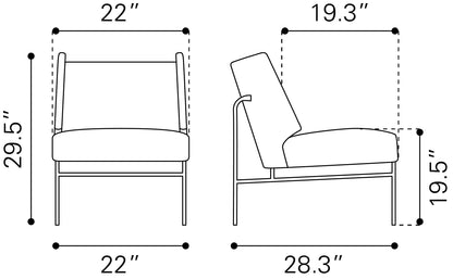 Accent Chair Brown - Modern & Ergonomic Seating for Home & Office