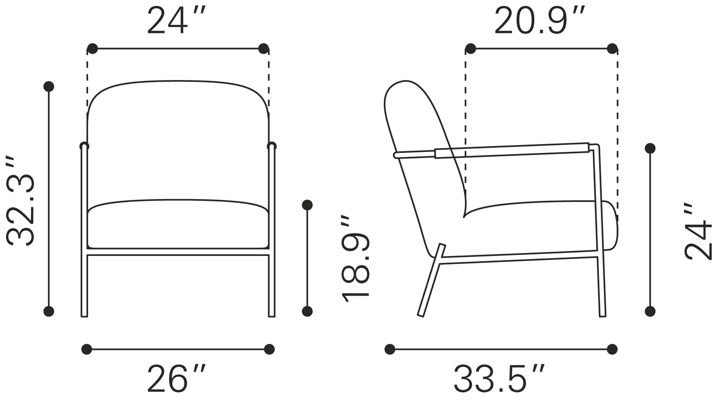 Accent Chair Ivory - Modern & Ergonomic Seating for Home & Office