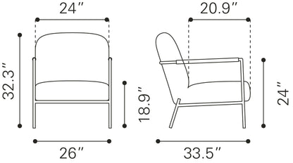 Accent Chair Ivory - Modern & Ergonomic Seating for Home & Office