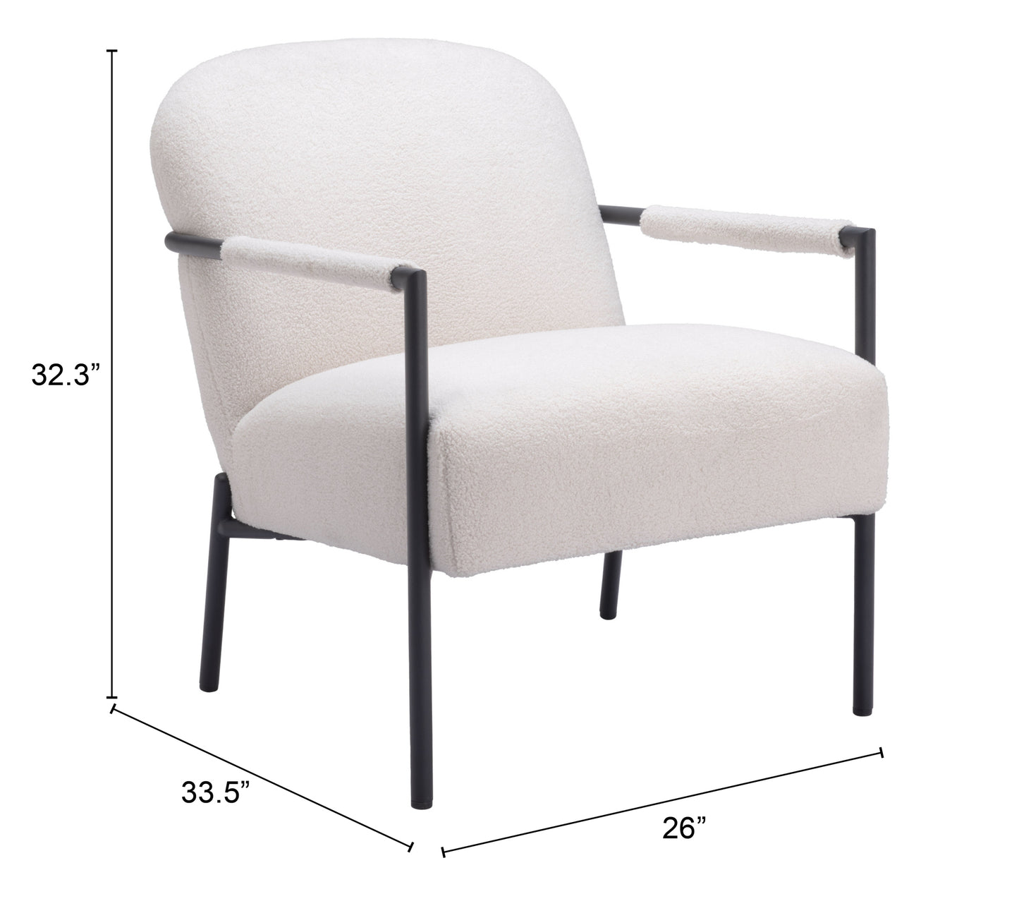 Accent Chair Ivory - Modern & Ergonomic Seating for Home & Office