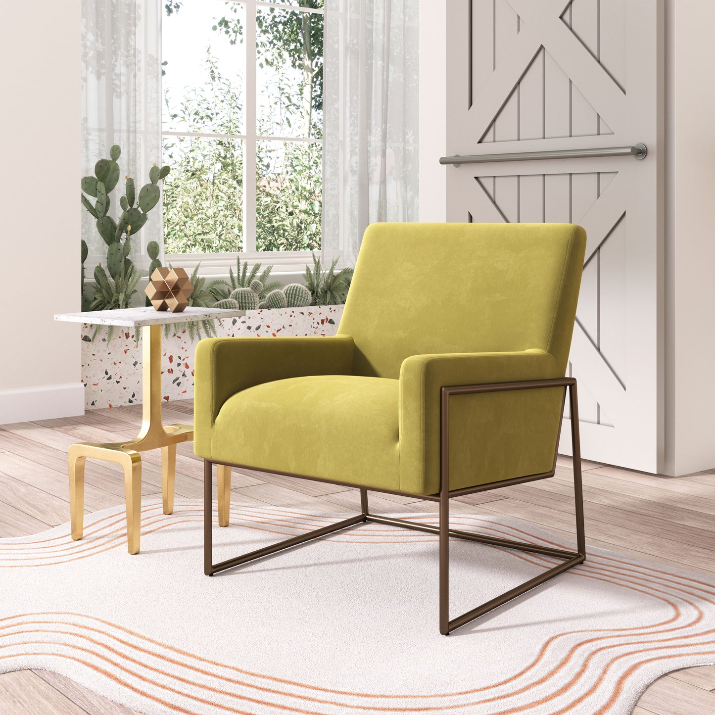 York Accent Chair Olive Green - Modern & Ergonomic Seating for Home & Office