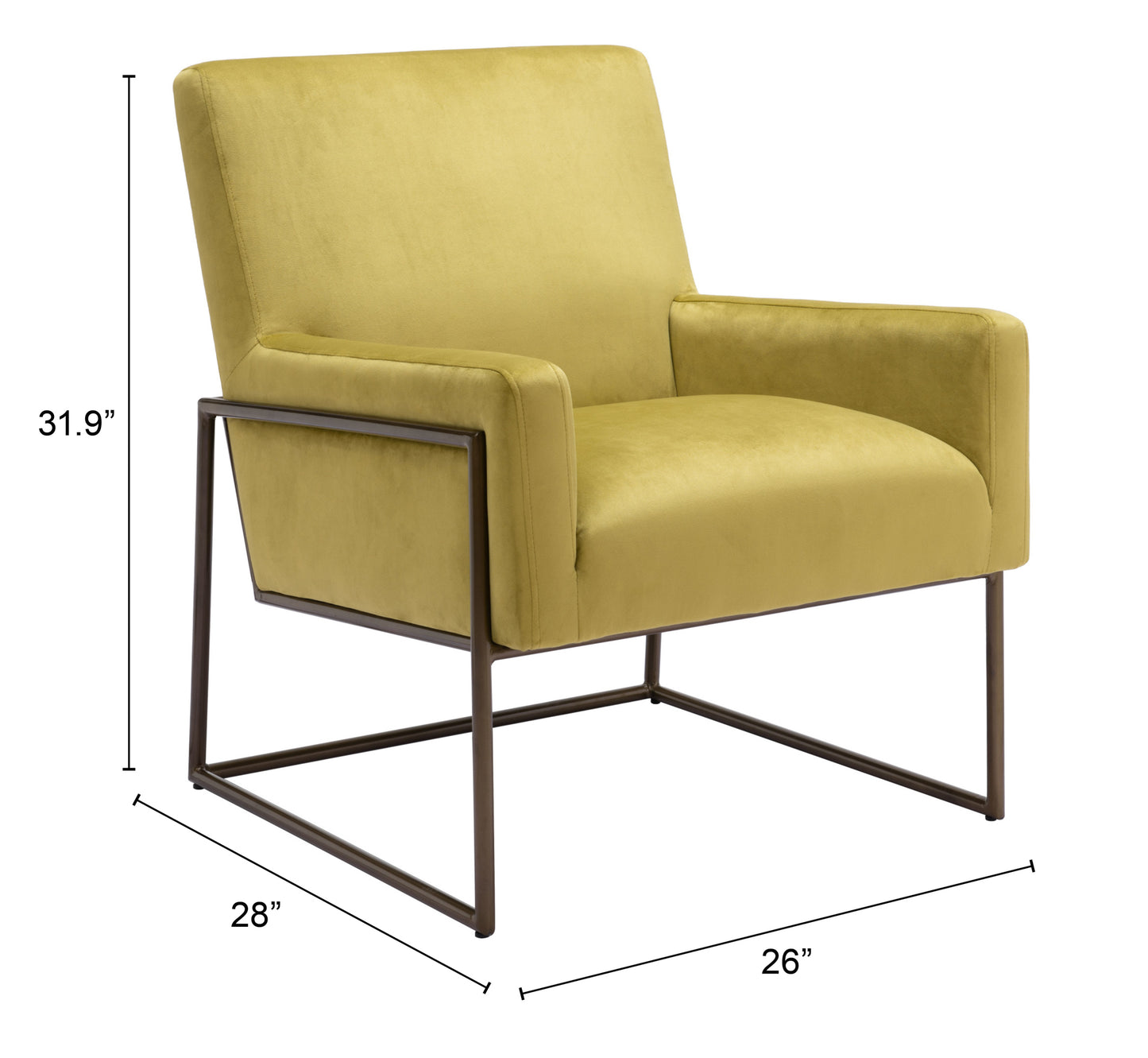 York Accent Chair Olive Green - Modern & Ergonomic Seating for Home & Office