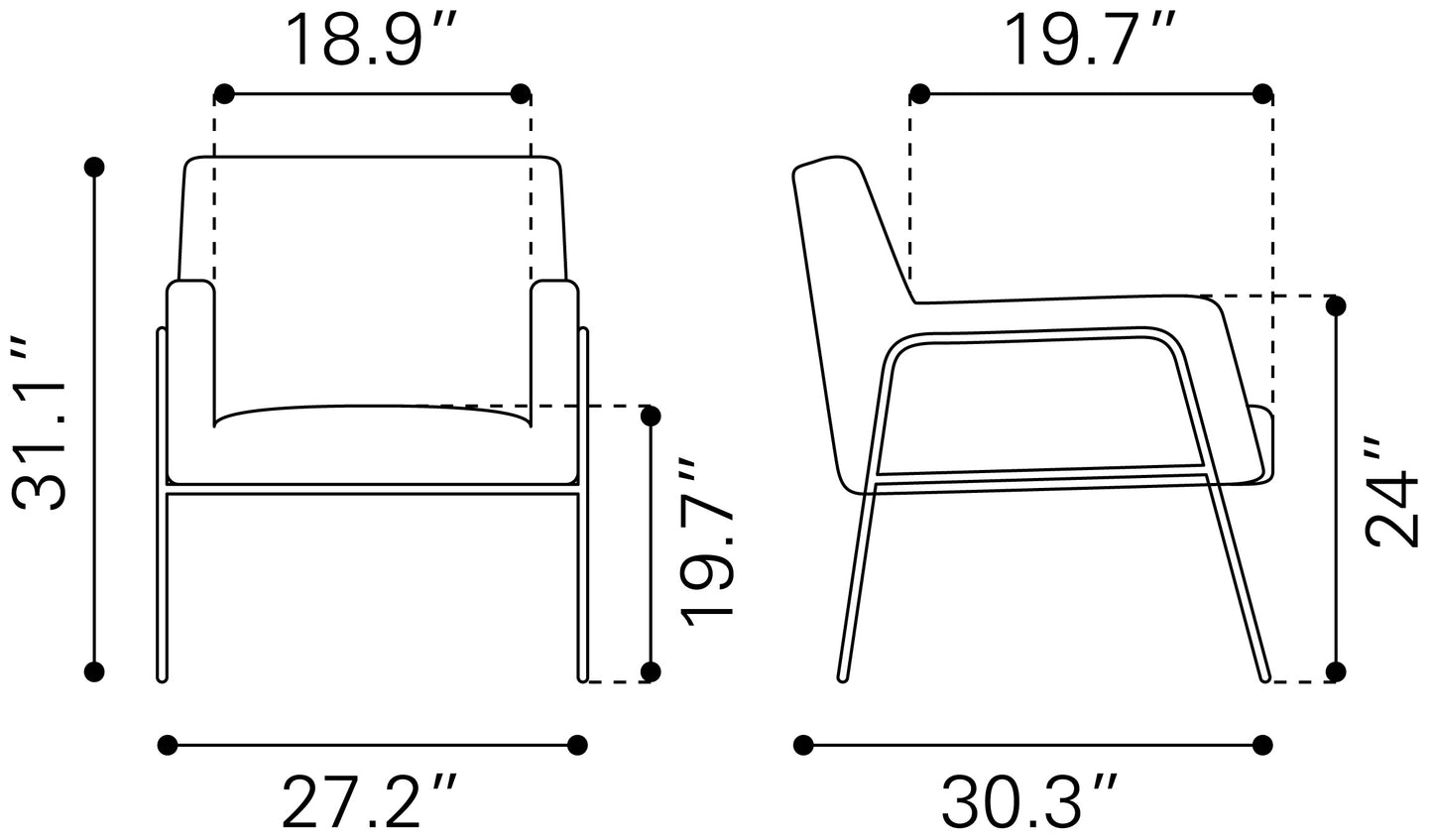 Accent Chair Cream - Modern & Ergonomic Seating for Home & Office