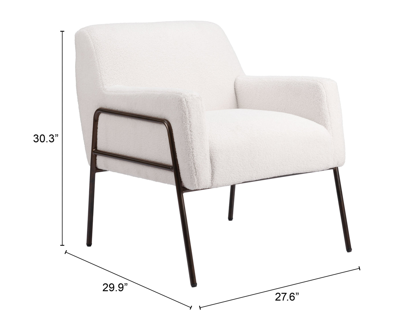 Accent Chair Cream - Modern & Ergonomic Seating for Home & Office