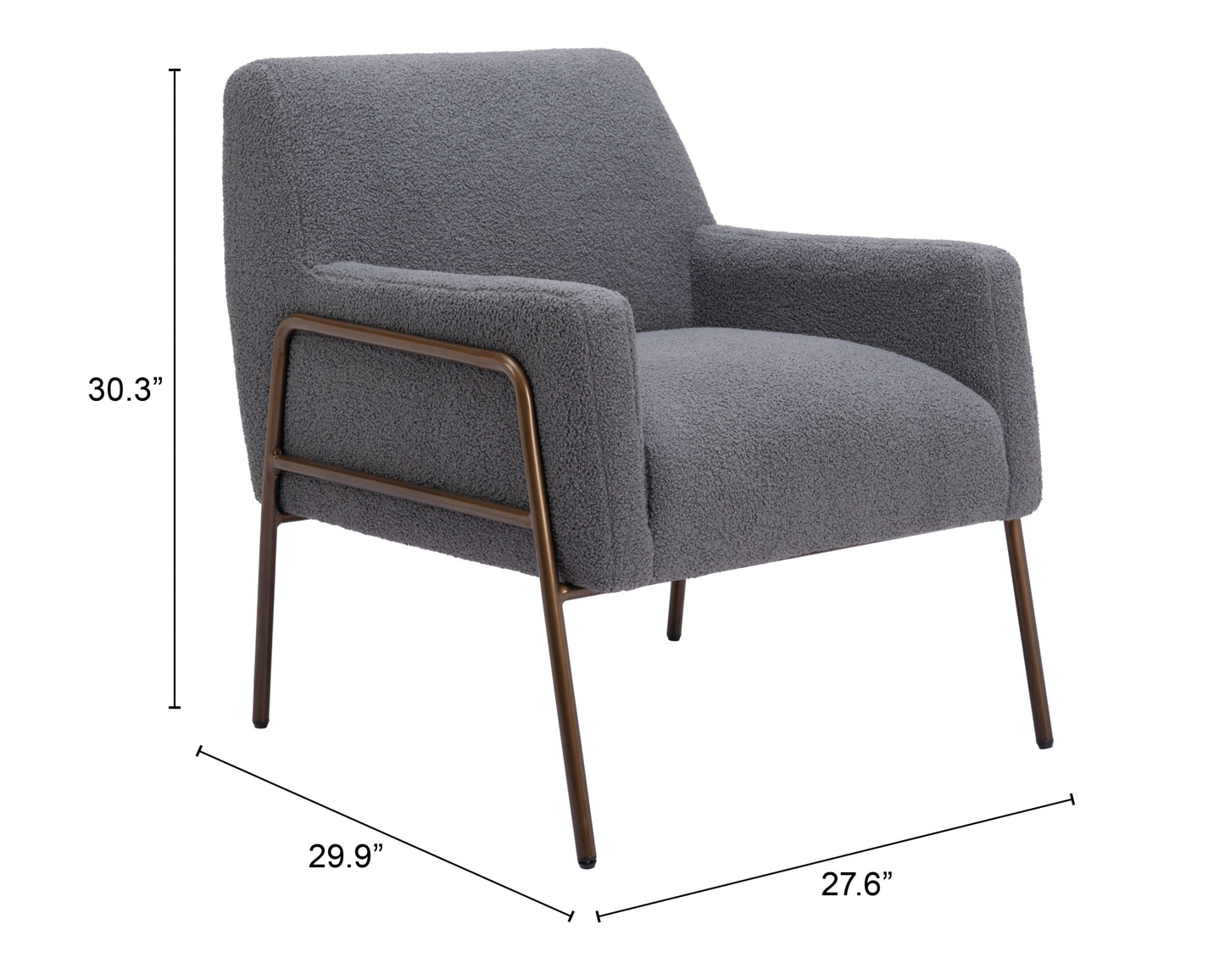 Accent Chair Gray - Modern & Ergonomic Seating for Home & Office