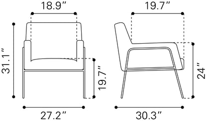 Accent Chair Gray - Modern & Ergonomic Seating for Home & Office