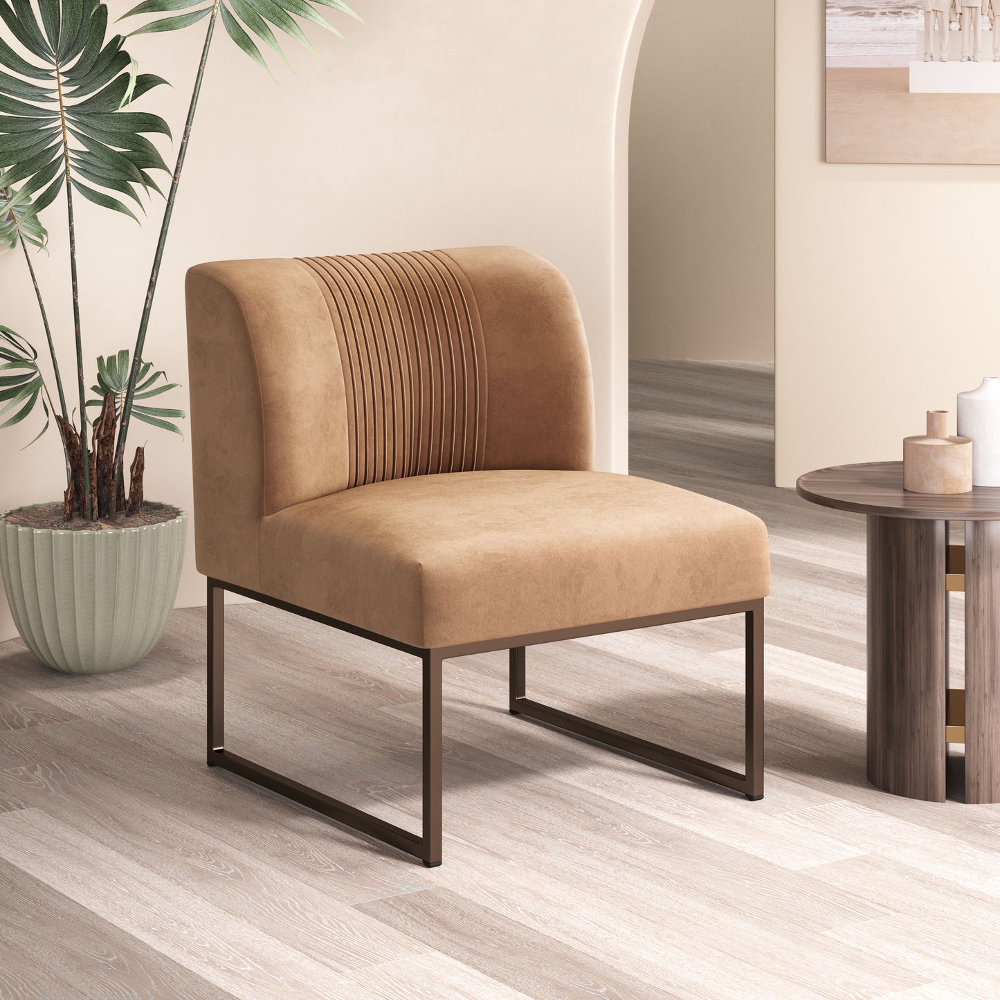 Fe Accent Chair Brown - Modern & Ergonomic Seating for Home & Office