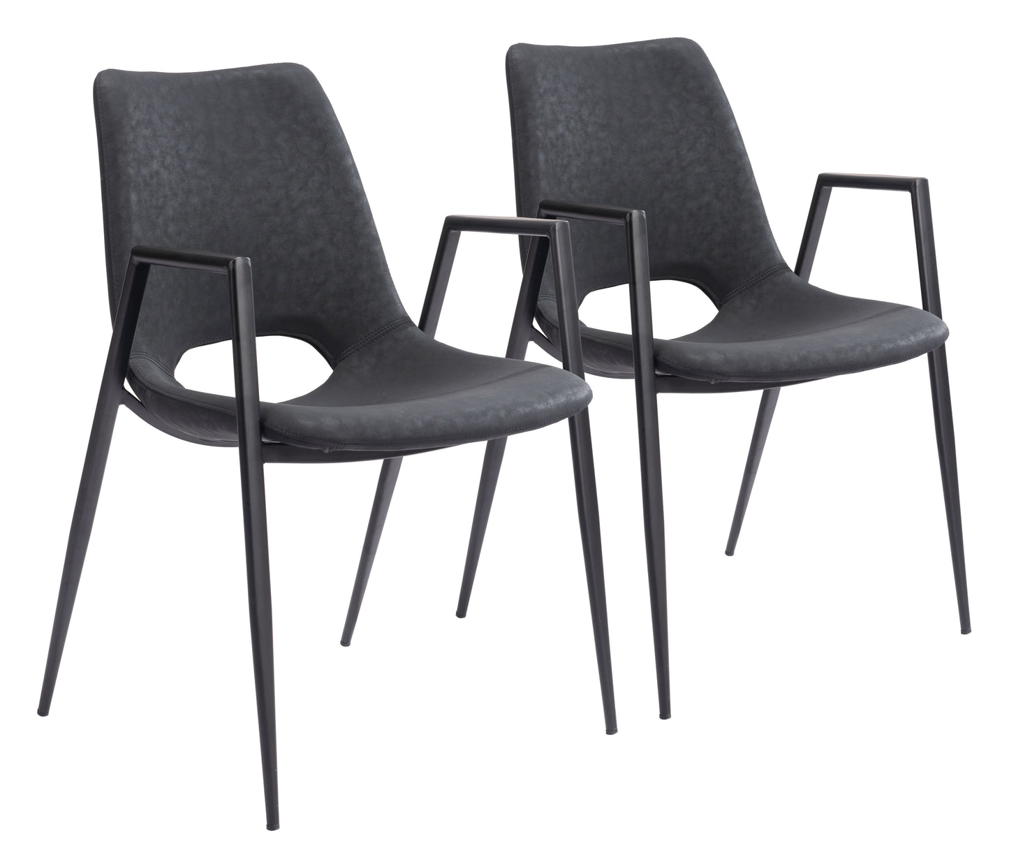 Dining Chair (Set of 2) Black - Modern & Ergonomic Seating for Home & Office