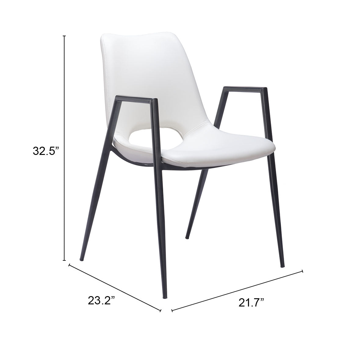 Dining Chair (Set of 2) White - Modern & Ergonomic Seating for Home & Office