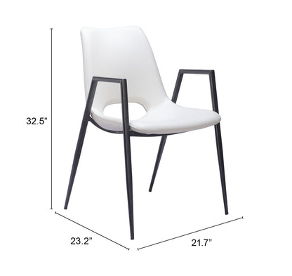Dining Chair (Set of 2) White - Modern & Ergonomic Seating for Home & Office