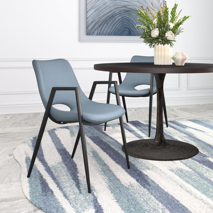 Dining Chair (Set of 2) Azure Gray - Modern & Ergonomic Seating for Home & Office