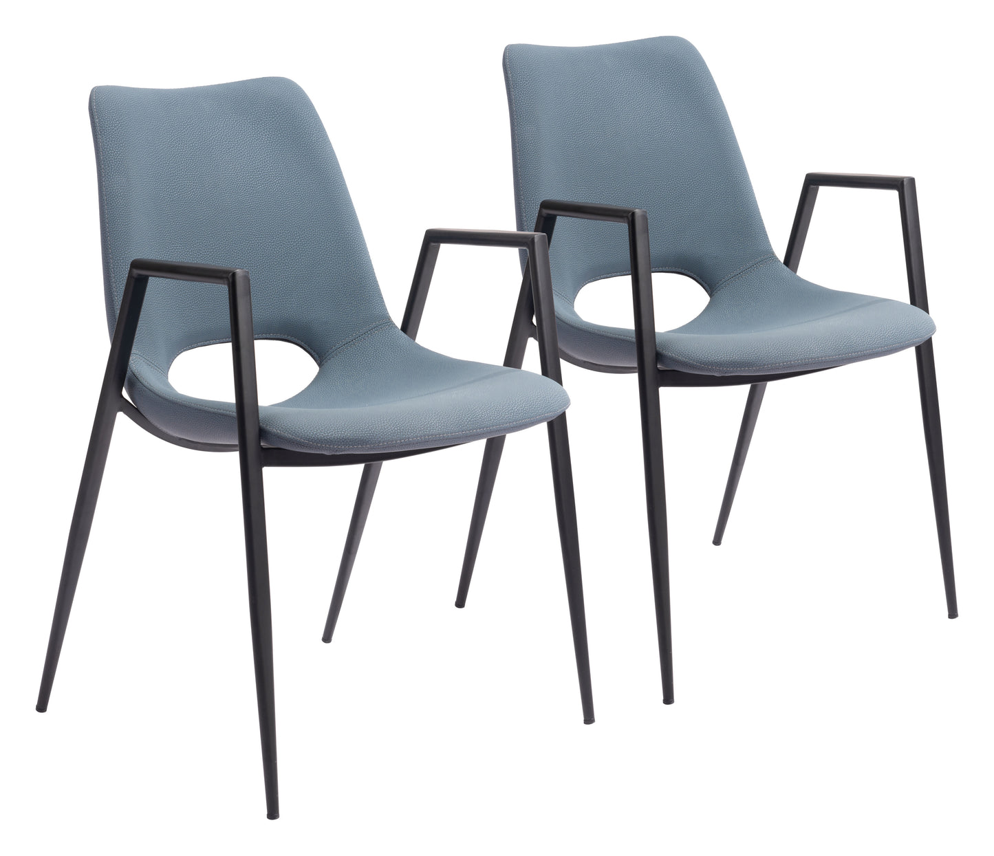 Dining Chair (Set of 2) Azure Gray - Modern & Ergonomic Seating for Home & Office
