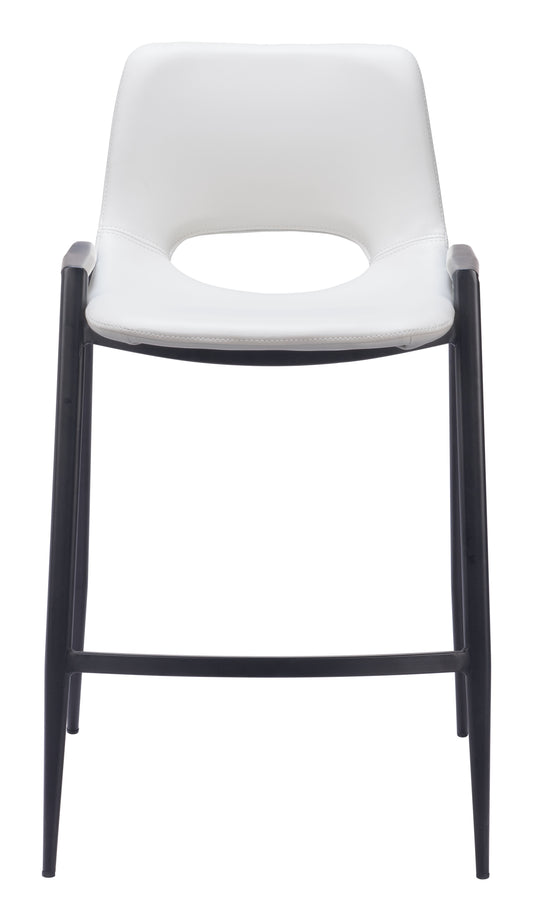 Juego de 2 taburetes de mostrador blancos: calidad superior y diseño elegante para tu hogar.