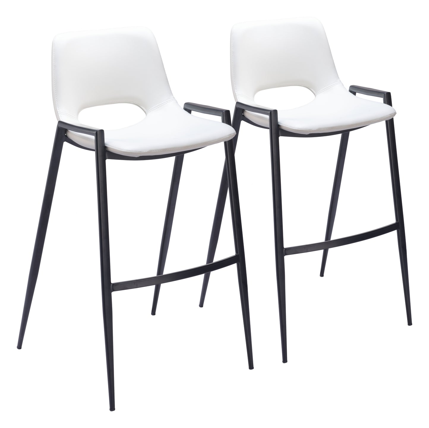 Tabouret de bar Desi (lot de 2) blanc