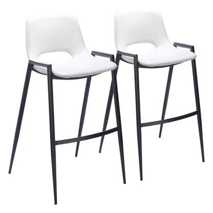 Tabouret de bar Desi (lot de 2) blanc
