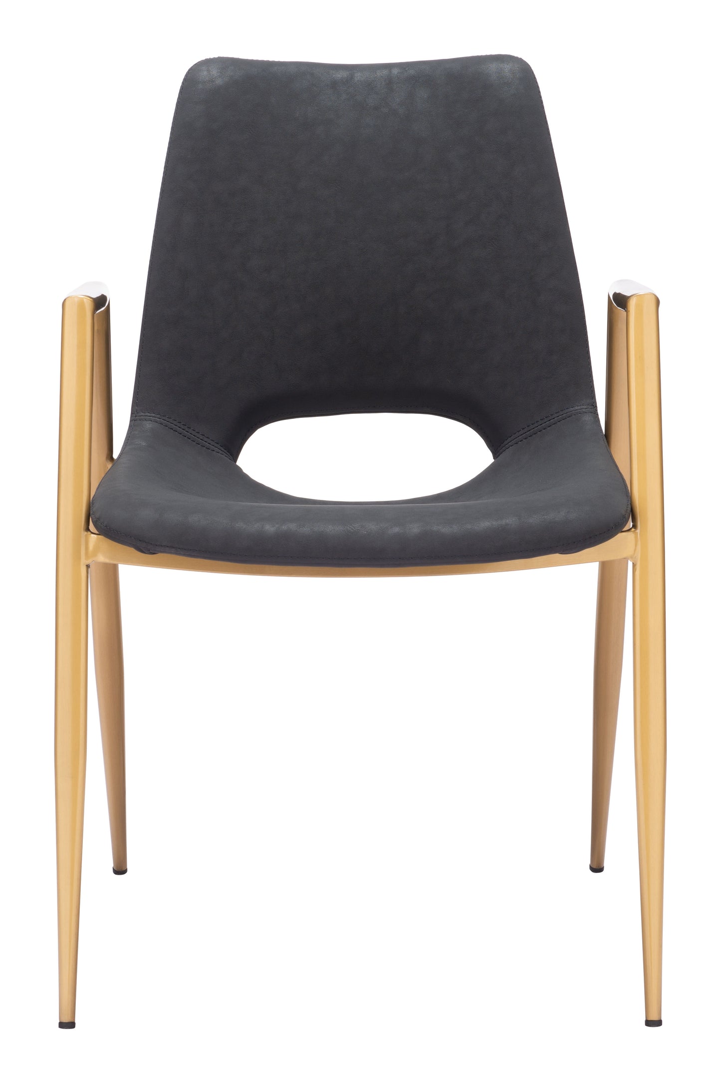 Chaise de salle à manger Desi (lot de 2) noire et dorée