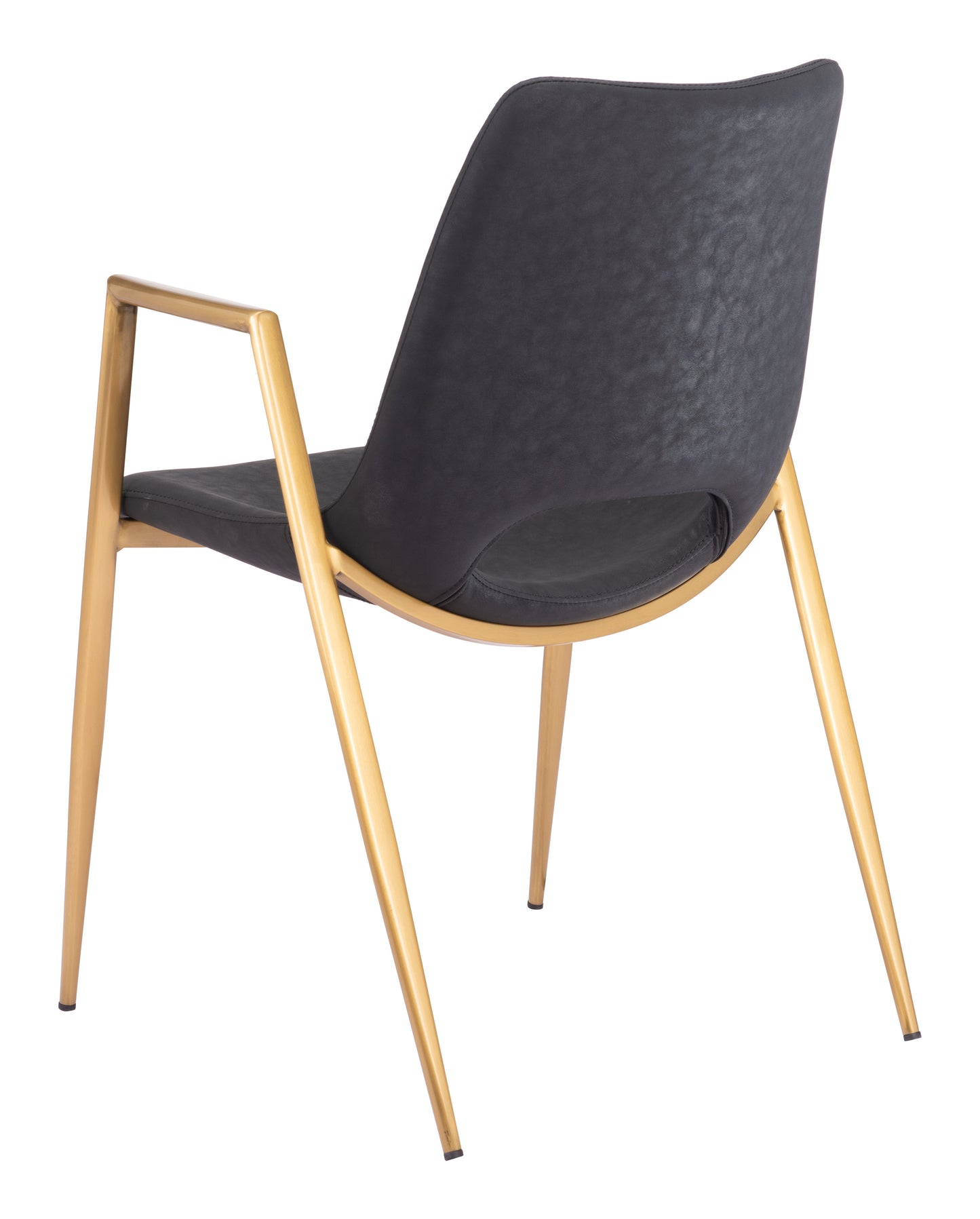 Chaise de salle à manger Desi (lot de 2) noire et dorée