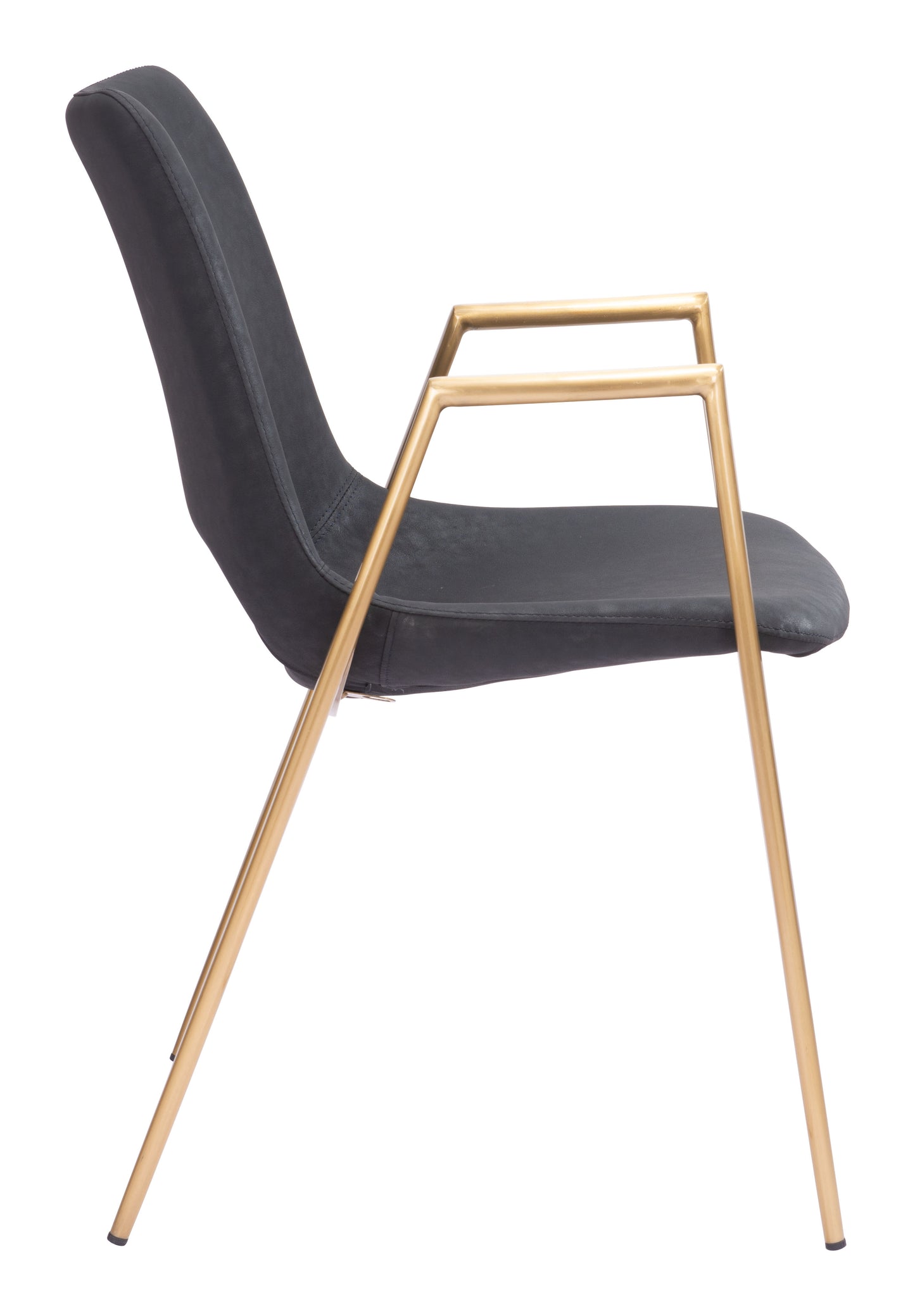 Chaise de salle à manger Desi (lot de 2) noire et dorée