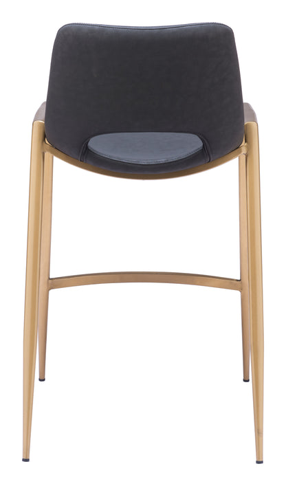 Counter Stool (Set of 2) Black & Gold - Premium Quality & Stylish Design for Your Home
