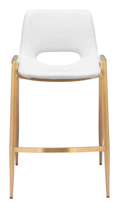 Counter Stool (Set of 2) White & Gold - Premium Quality & Stylish Design for Your Home