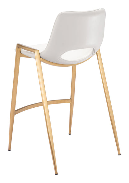 Counter Stool (Set of 2) White & Gold - Premium Quality & Stylish Design for Your Home