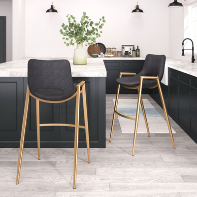 Barstool (Set of 2) Black & Gold - Premium Quality & Stylish Design for Your Home