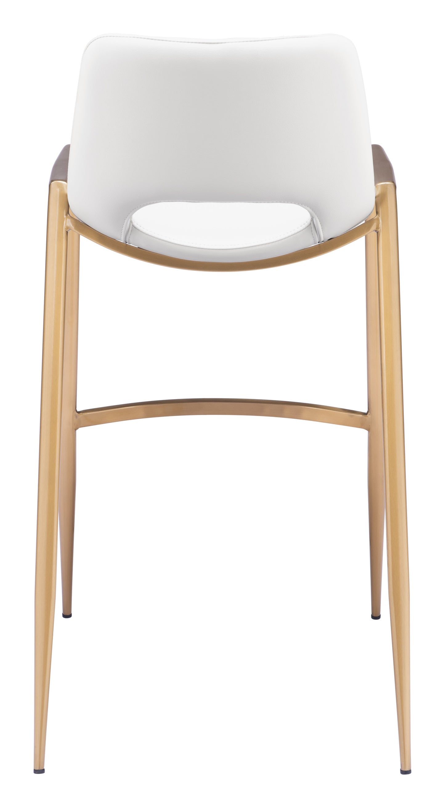 Tabouret de bar Desi (lot de 2) Blanc et or