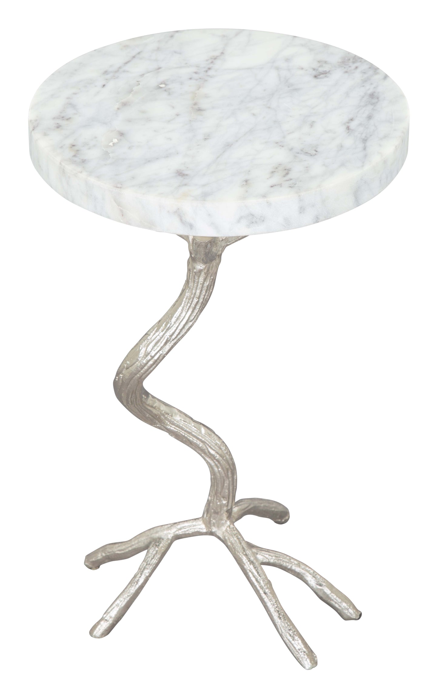 Side Table White & Silver - Elegant & Durable Dining Table for Stylish Spaces