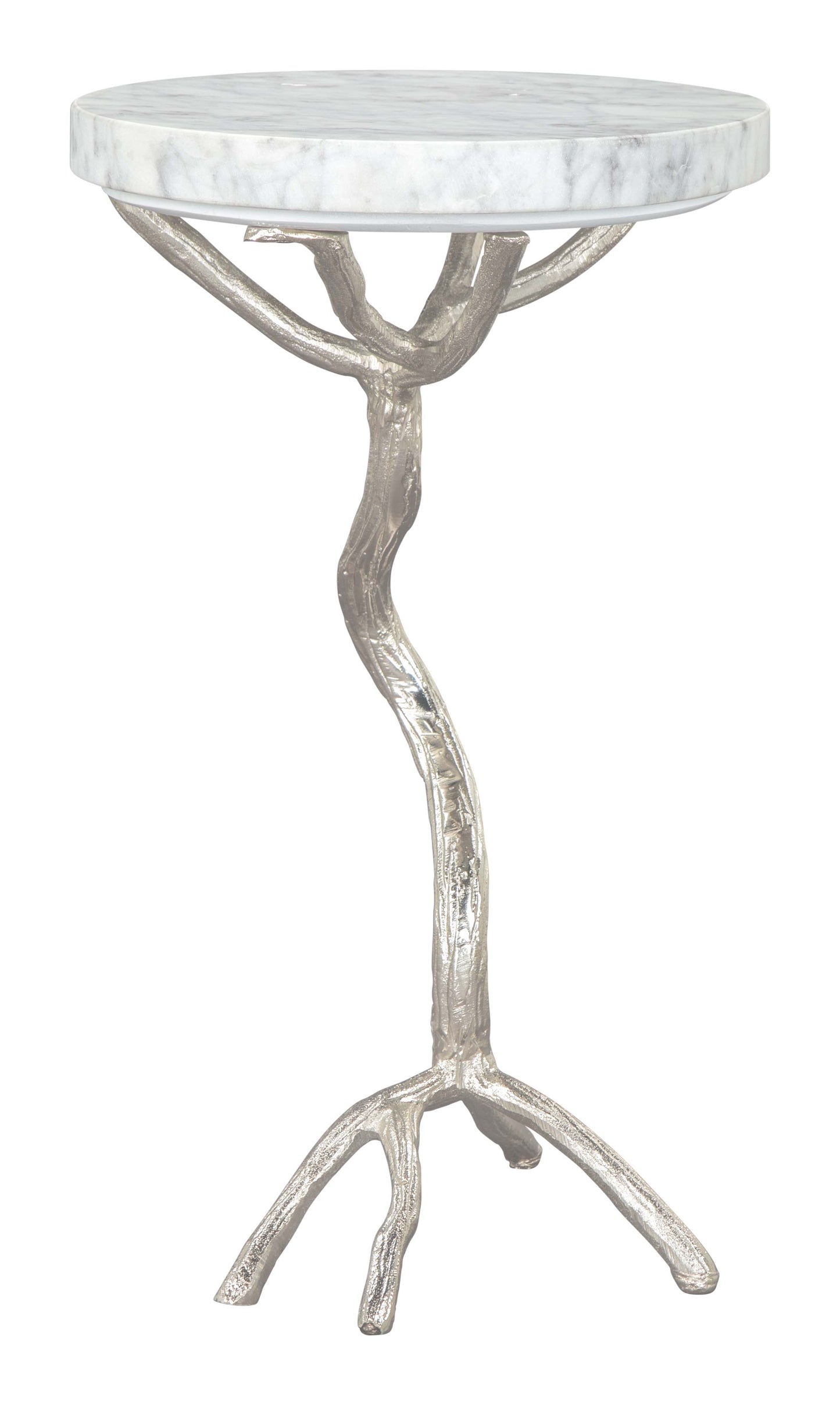 Side Table White & Silver - Elegant & Durable Dining Table for Stylish Spaces