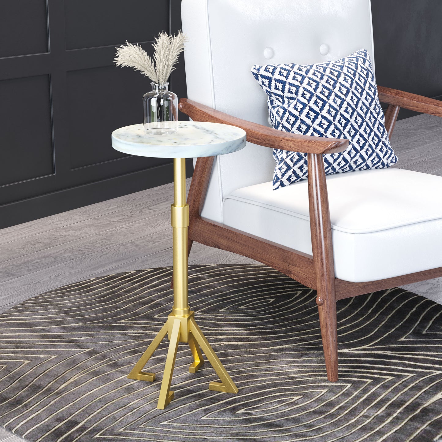 Side Table White & Gold - Elegant & Durable Dining Table for Stylish Spaces