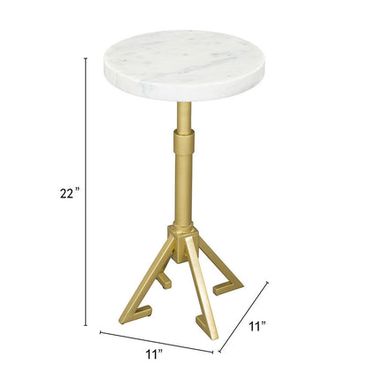 Side Table White & Gold - Elegant & Durable Dining Table for Stylish Spaces
