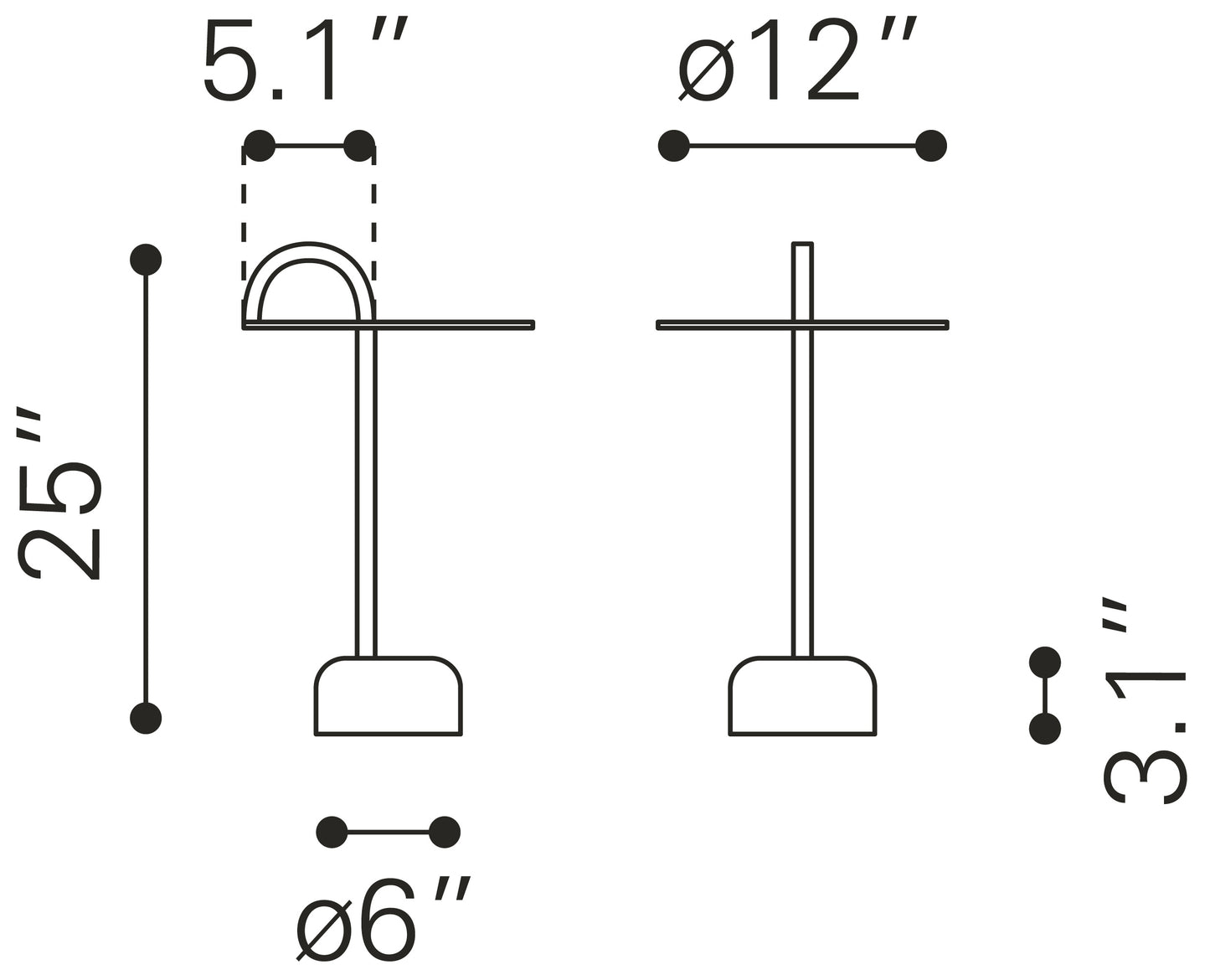 Table d'appoint Will blanche