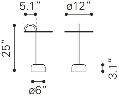Table d'appoint Will blanche